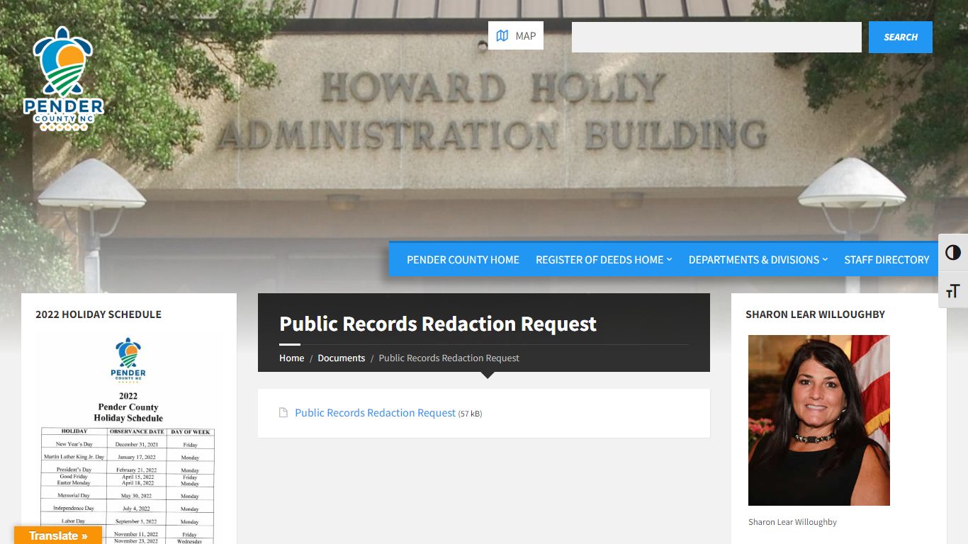 Public Records Redaction Request | Register of Deeds